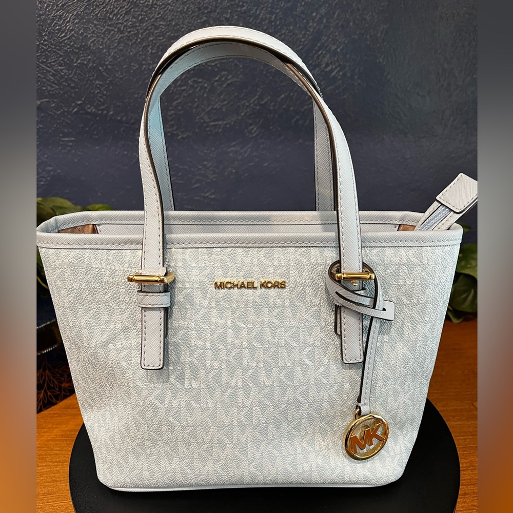 NWT Michael Kors light blue Crossbody bag and wallet